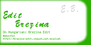 edit brezina business card